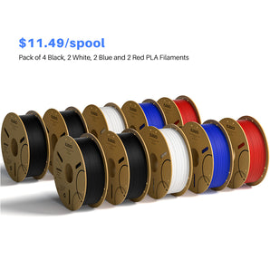 PLA Filament 1.75mm 4 Colors 10KG