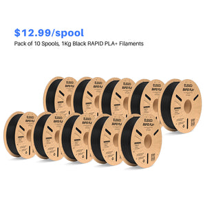 RAPID PLA+ Filament 1.75mm Black 10KG