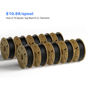 PLA+ Filament 1.75mm Black 10KG